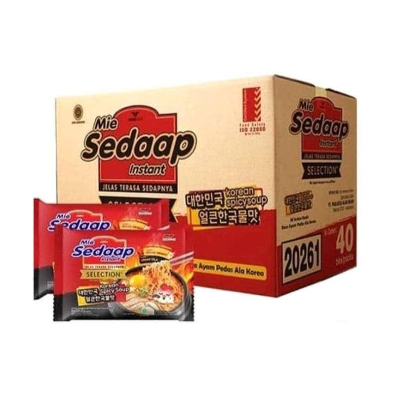 

Sedaap Mie Korean Spicy Soup 77Gr 1 Dus/isi 40pcs