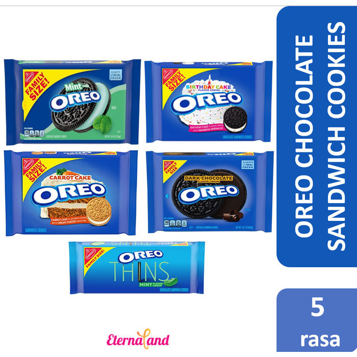 

Orea - Oreo Sandwich Cookies - Snack Kukis Oreo Impor Usa Aneka Varian