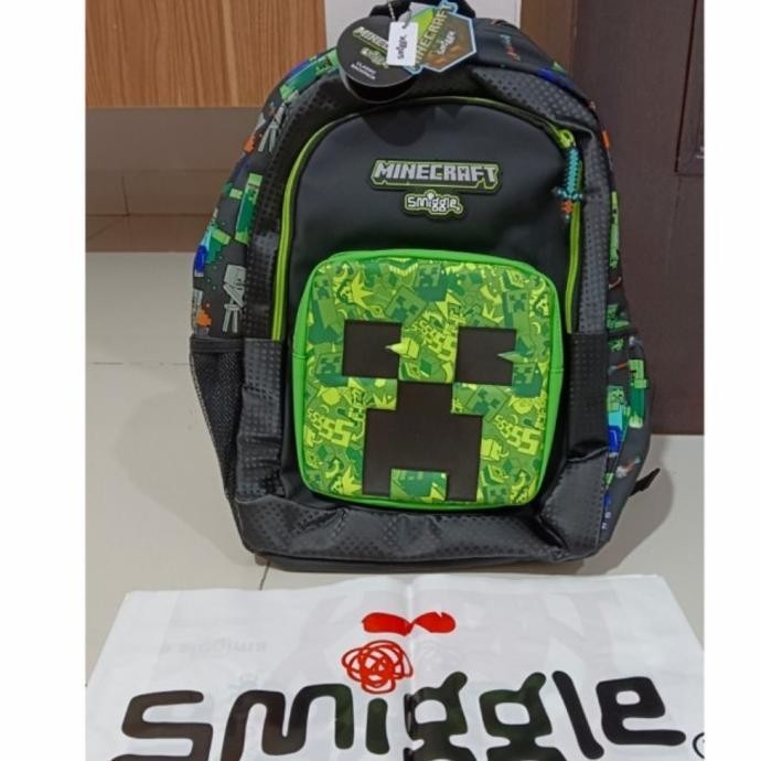 SMIGGLE MINECRAFT BACKPACK/TAS RANSEL ANAK COWOK SD/SCHOOL BAG/KADO RADITPUTRA33