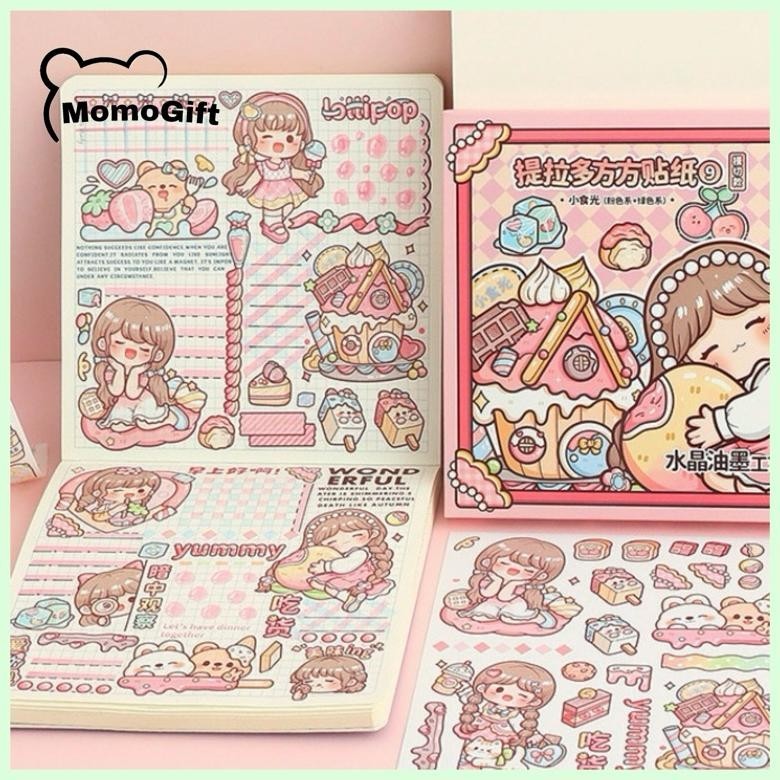 

hj-43 Stiker Pack Dodogirl DIY Dekor Sticker Journaling Cantik Edisi SNACK GIRL TLD139 Termurah