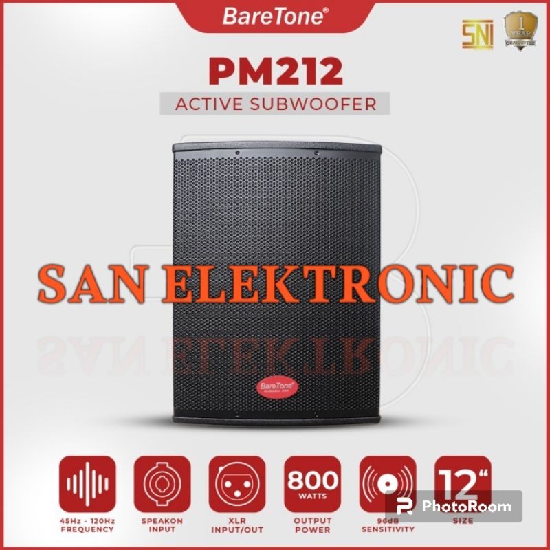 Subwoofer Aktif Baretone PM 212 Original 12 inch Active Sub BARETONE PM212