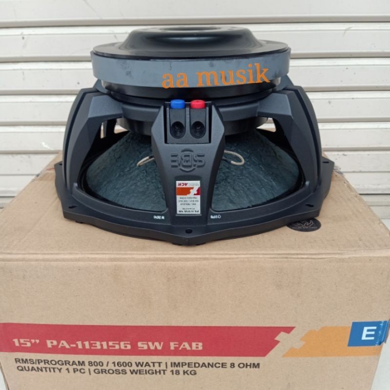 PROMO  SPEAKER COMPONENT ACR FABULOUS PA-113156 SW SUBWOOFER 15 INCH