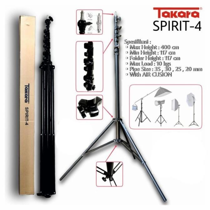 Light Stand Takara Spirit 4 Heavy Duty Lightstand For Studio Photograp