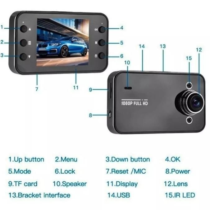 Sale K6000 Kamera Mobil Dashcam Car Dvr Kamera Mobil Layar 2,4 In Termurah Terlaris