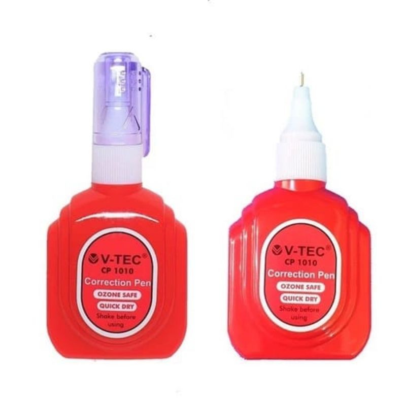 

Correction pen Vtec 1010 / Tip-x cair / Tip-x merah botol / V-TEC CORRECTION PEN CP 1010 / 10 ML
