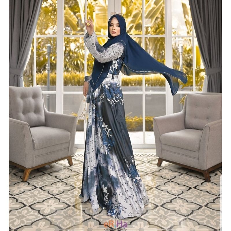 ZET DRESS ZAHERRAH|ROAD TO RAYA by eRHa|Navy