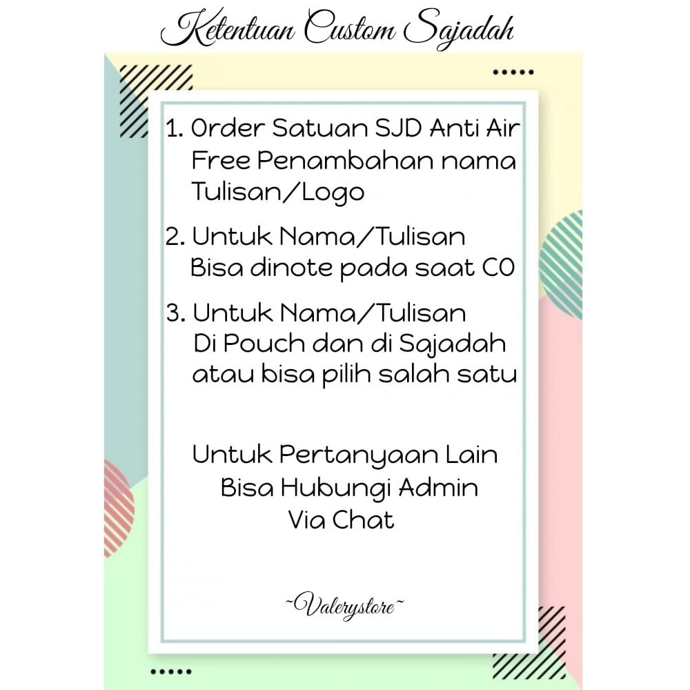 Sejadah Traveling Premium Custom Nama Sajadah Travel Anti Air