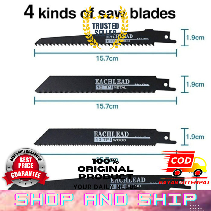 Mordo / Gergaji Elektrik Tanpa Kabel Original Sas - 1 Batrai