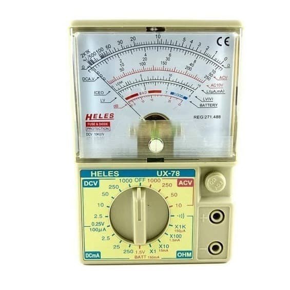 Multimeter Avometer Heles Ux-78 - Analog Multi Tester Ux78 Ux78Tr