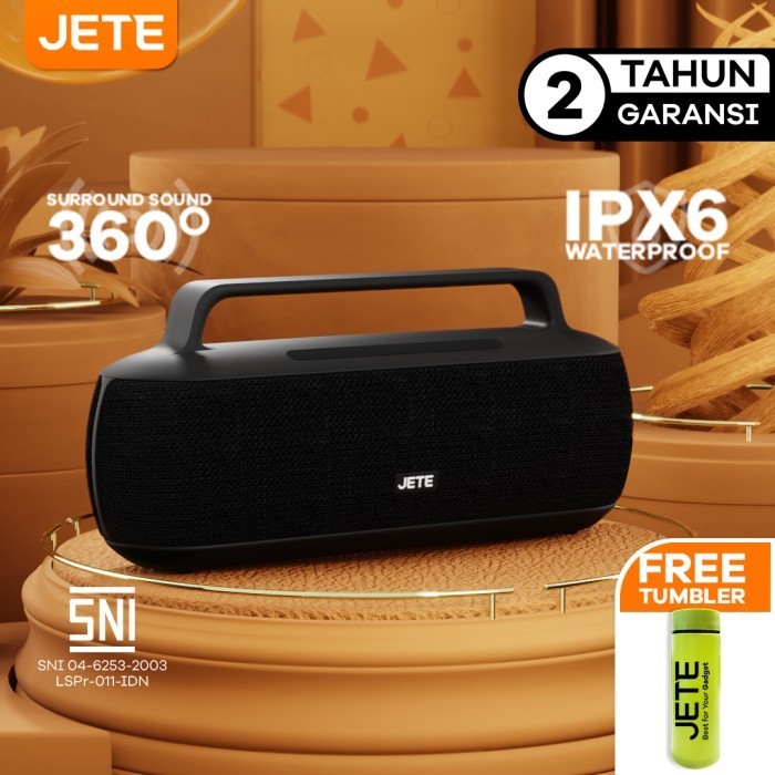 Speaker Bluetooth Portable Jete S8 - Surround Sound Deep Bass - Ipx6 -