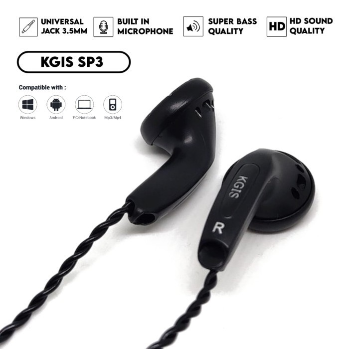 Kgis Sp3 Super Bass Crystal Sound Headset Hifi Earphone Smule Pubg