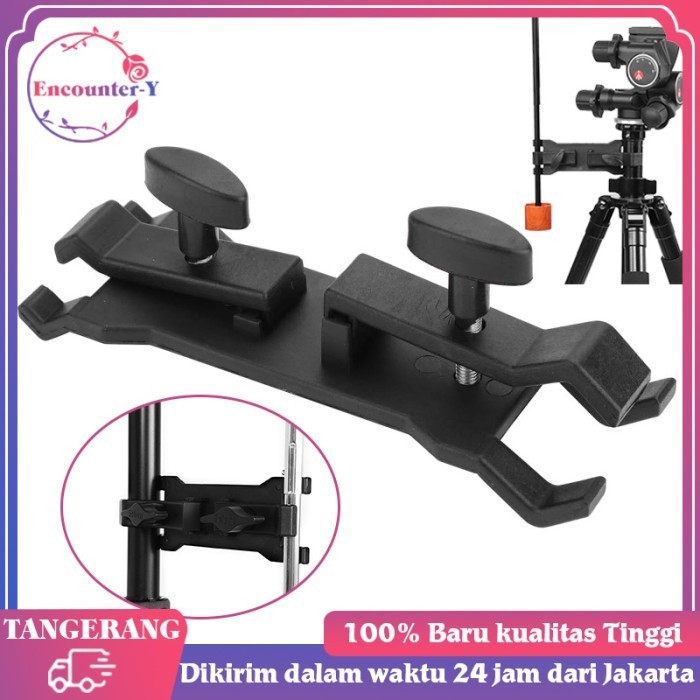 Holder Payung Pegangan Tripod Hitam Klip Payung Tripod