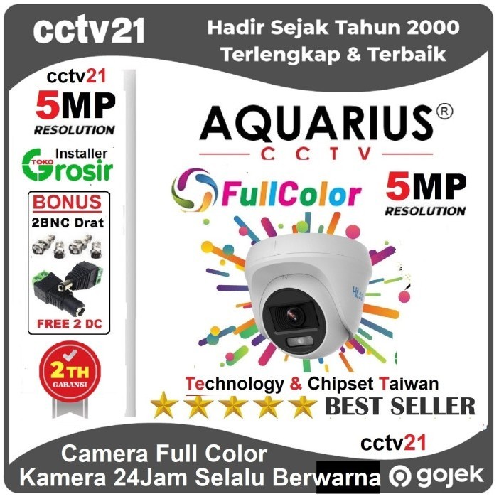 Kamera / Camera Cctv Colorvu Aquarius 5Mp 24Jam-Selalu Berwarna Cctv21