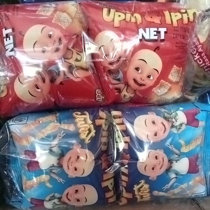 

Snack UPIN DAN IPIN. 1 pak isi 10 bungkus. Makanan ringan.