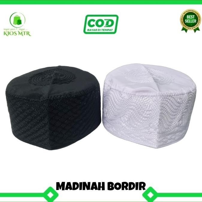 Peci MADINAH , Kopiah Haji Madinah Bordir , Songkok Madinah Peci Haji brunmirichardtu
