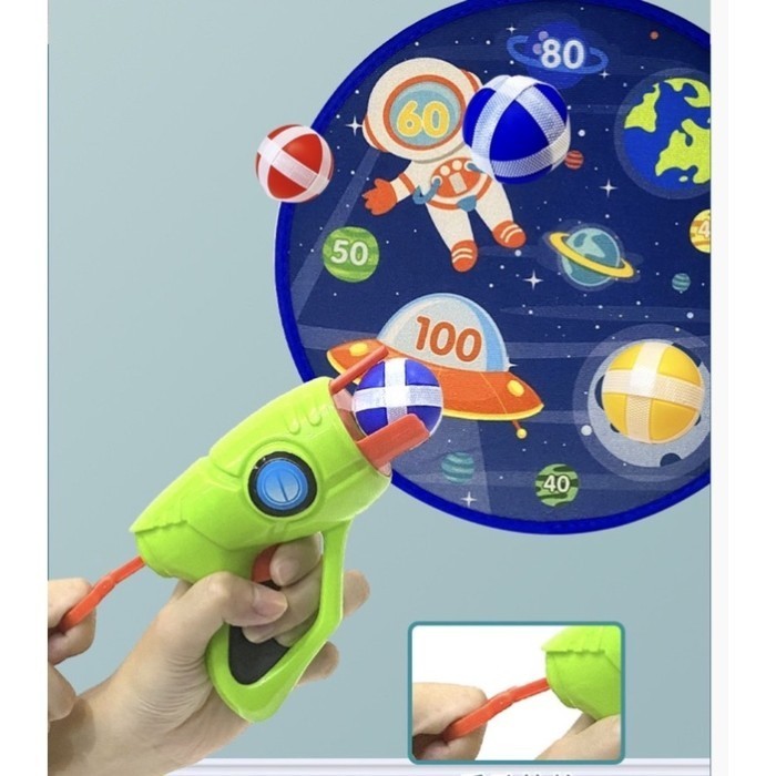 

Children Double Sided Dart Board Papan Lempar Bola Dua Sisi