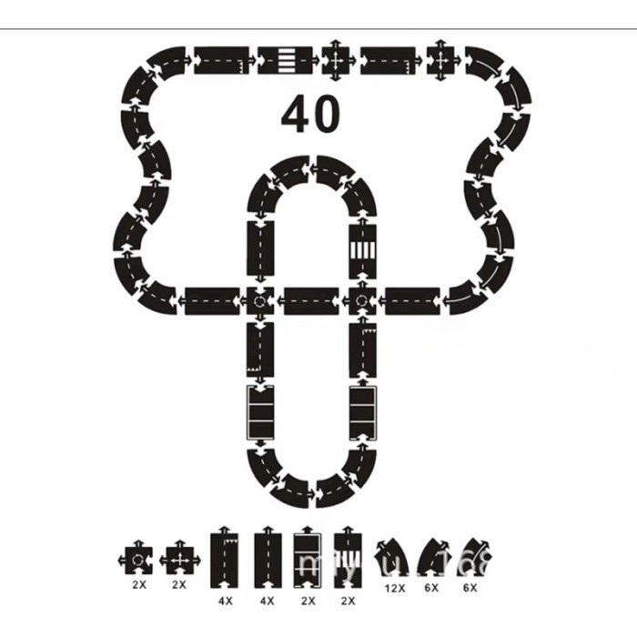 

Pvc Flexible Puzzle Roads - Track Puzzle - Pretend