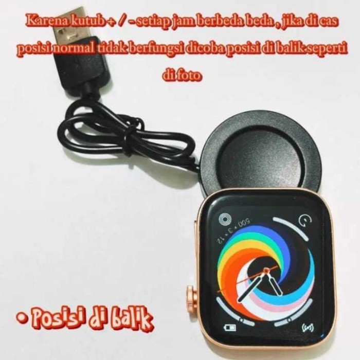 Produk Terbaru Kabel Charger Smartwatch T500 Series 7 / X7 Charger Hiwatch