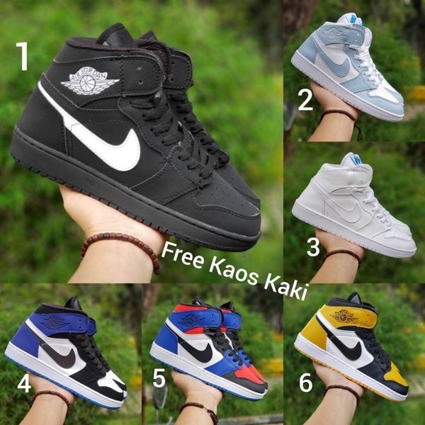 NIKE JORDAN HIGH SIZE 36 - 40 SEPATU OLAHRAGA WANITA PUTIH TOSCA BIRU