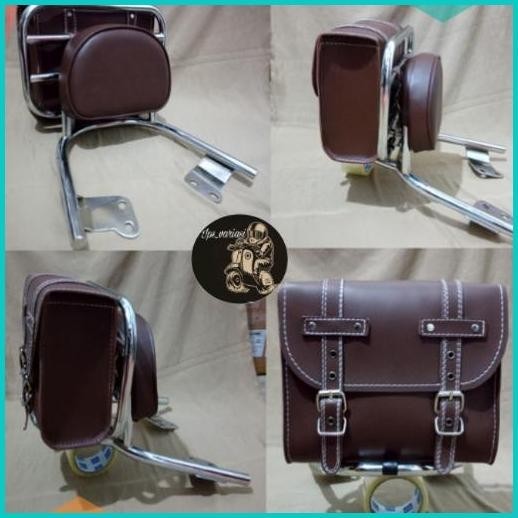 aksesoris scoopy tas back rack scoopy retro klasik. tas belakang 19F3B
