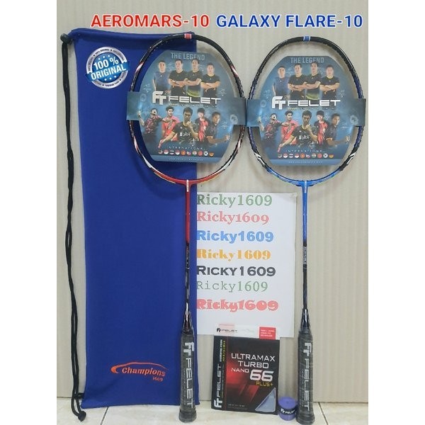 RAKET BADMINTON FELET AEROMARS-10 / RAKET FELET GALAXY FLARE-10 (MAX 32 LBS) HIGH SPEED FRAME -