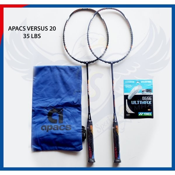 Raket Badminton Apacs Versus 20 Original Full Senar Terpasang