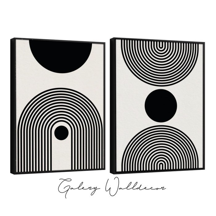 Frame Blok Hiasan Dinding Aesthetic Bla White Hitam Putih