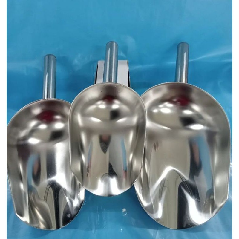 SENDOK ES BATU/ SEKOP STAINLESS KECIL/SEDANG/BESAR