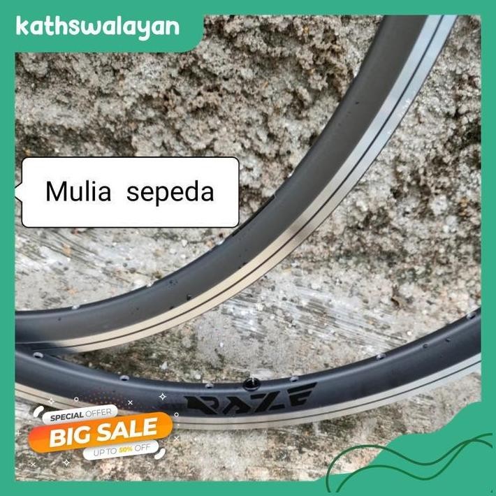 VELG RIMS 20 X 1 3/8 RAZE DOUBLE WALL 28H 28 HOLE SEPEDA LIPAT 20+ 451 PRODUK TERBAIK