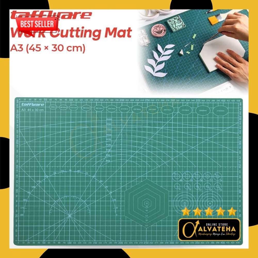 

Alas Potong Work Cutting Mat Pad A3 45 x 30cm Taffware Bahan PVC