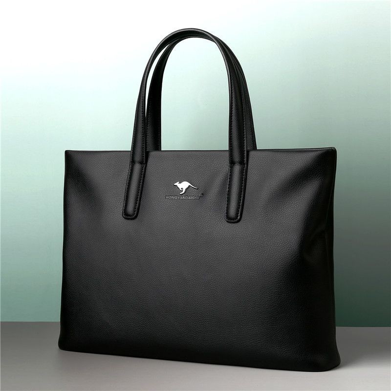 Tas Tangan Kulit Pria, Kantung File Kasual Trendi