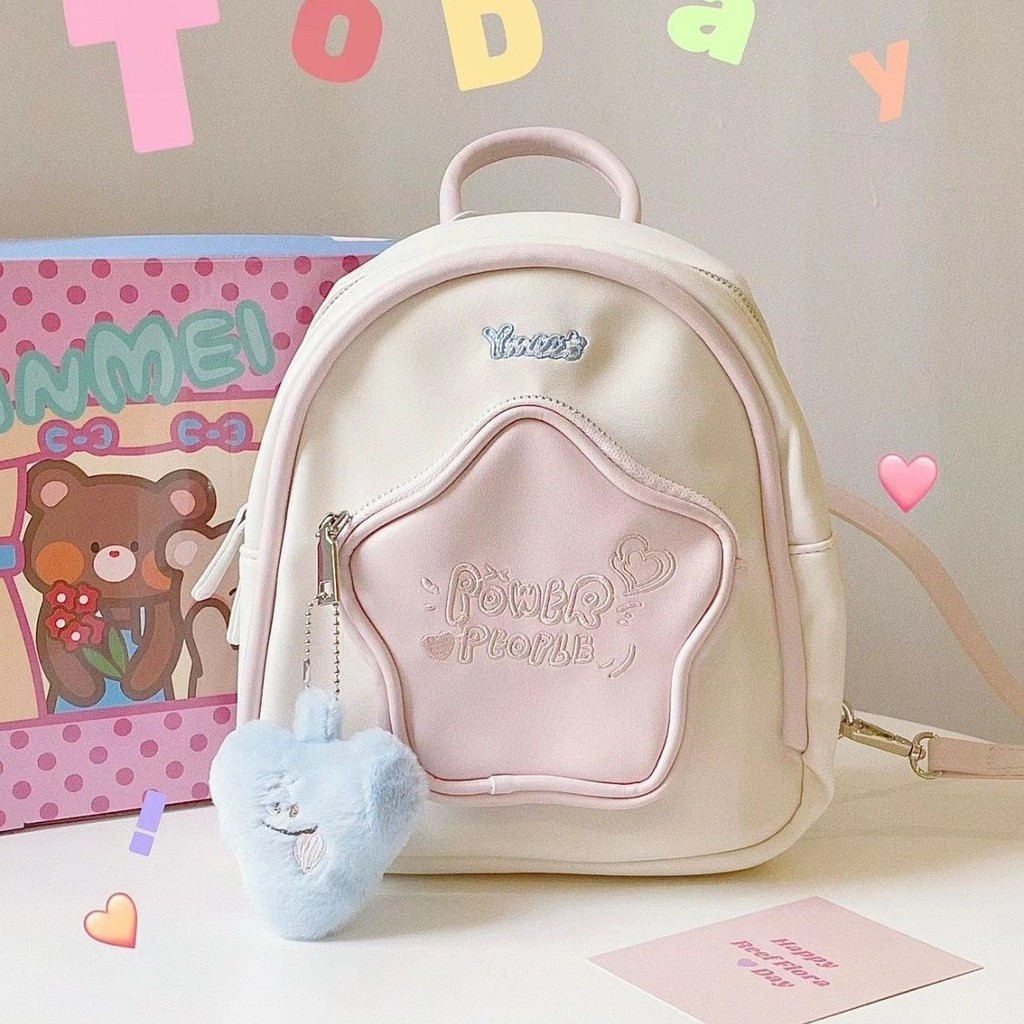 Tas Punggung Kecil Lucu untuk Pelajar Kuliah Baru Tas Punggung Bepergian Niche