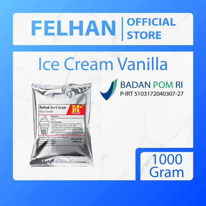 

Felhan - Bubuk Ice Cream Vanilla (1000 Gram)