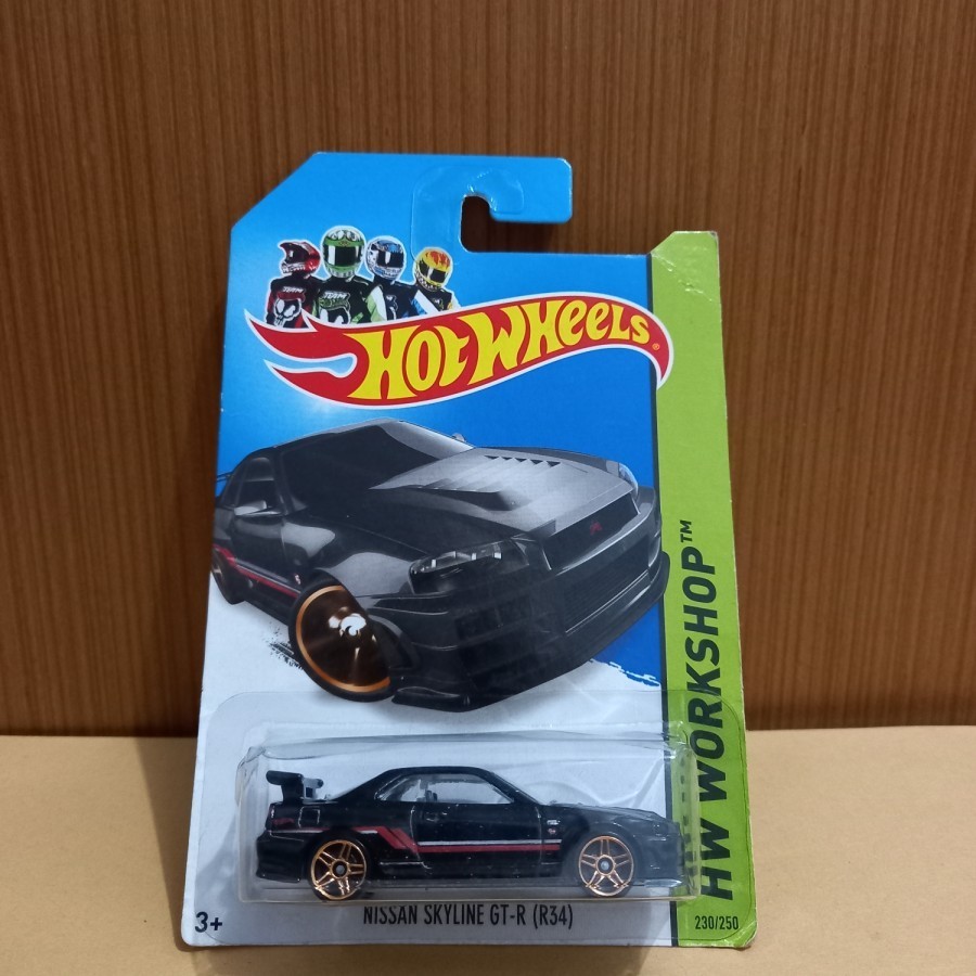 Hotwheels Nissan Skyline R34 Hitam US Card