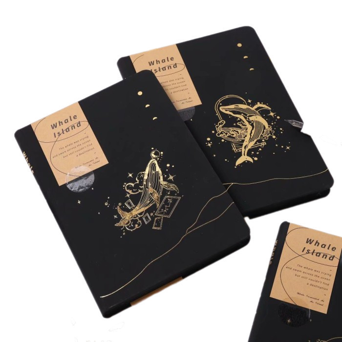 

Notebook Black Paper Agenda impor Planner Buku Journal Buku Tulis