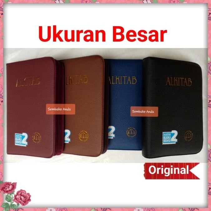 

Alkitab Kristen Ukuran Besar Resleting Terjemahan baru Edisi 2. Huruf P83G