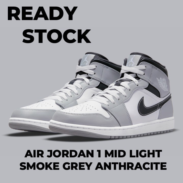 Nike Air Jordan 1 Mid Light Smoke Grey Anthracite