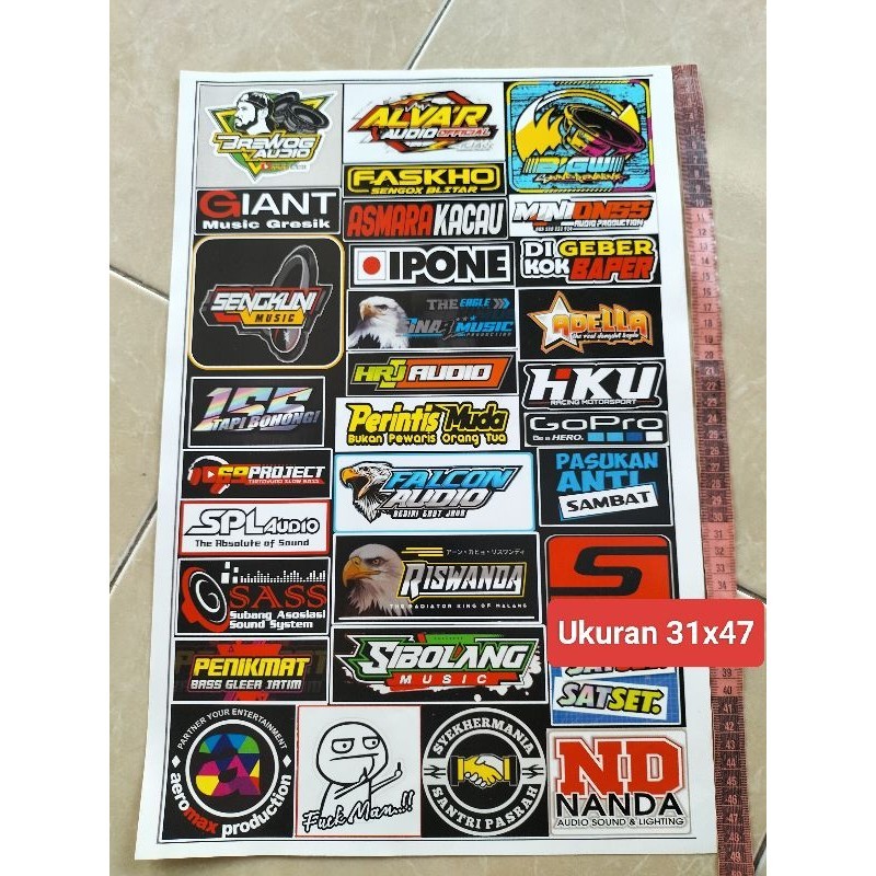 

Stiker Sound | Stiker 1 Lembar | Stiker Pack Ukuran 31cmx47cm