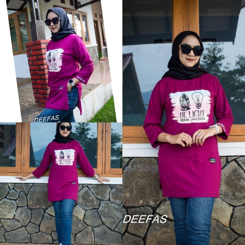 STIK BALIK MAGENTA FASHION Terbaru Atasan Kaos Baju Wanita Bahan Katun Combet20s