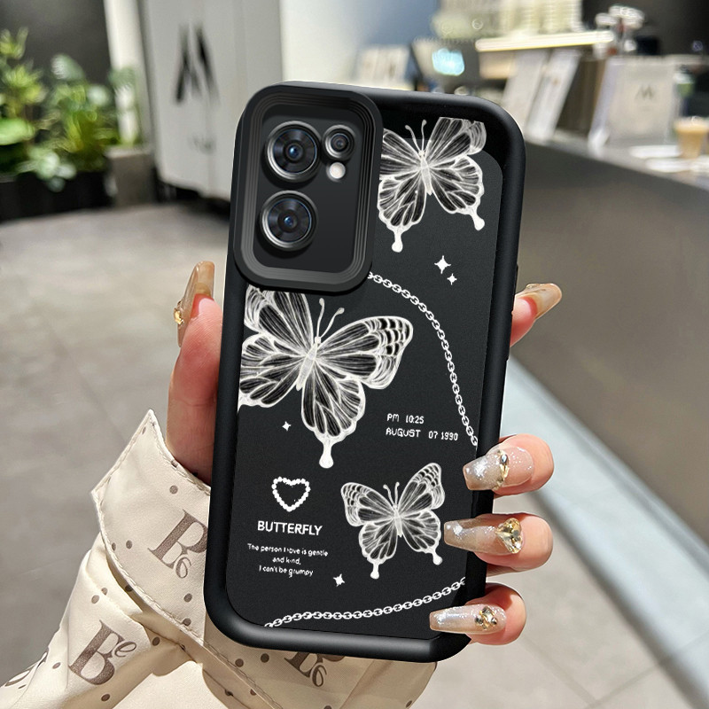 Casing Hp OPPO Reno 8 5G OPPO Reno 8T Case HP pola kupu-kupu cantik Kesing silikon lunak pelindung S