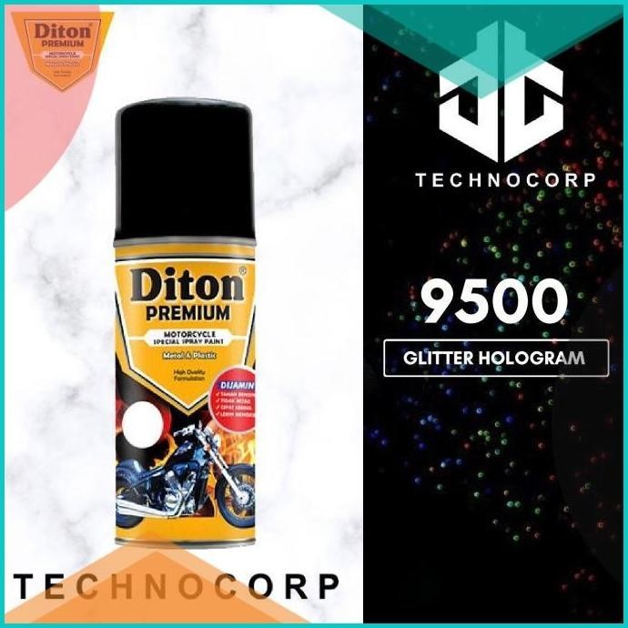Cat Semprot DITON PREMIUM 9500 GLITTER HOLOGRAM / METALLIC RAINBOW 19F