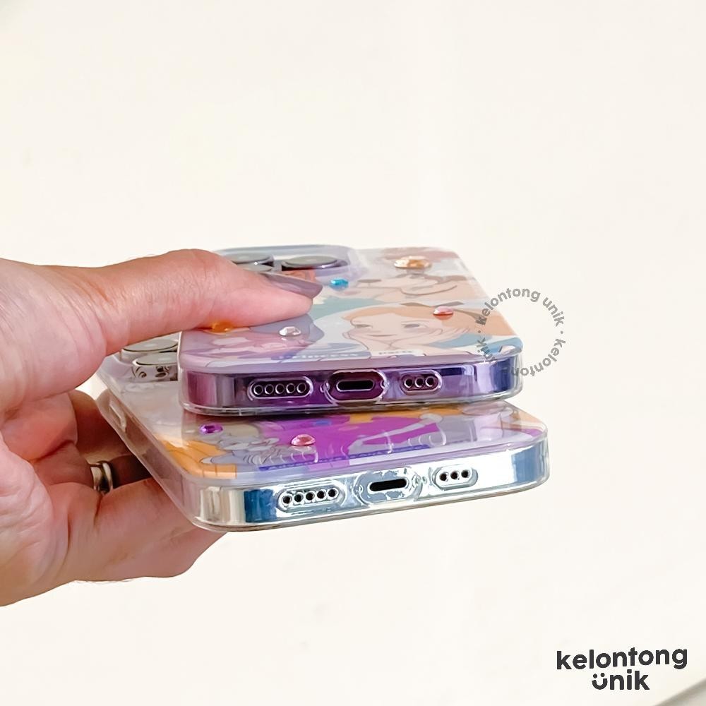 PRINCESS ACRYLIC CASE WITH DIY STICKER - HARDCASE/ CASING HP FOR IPHONE XR 11 12 13 14 15 PRO PROMAX