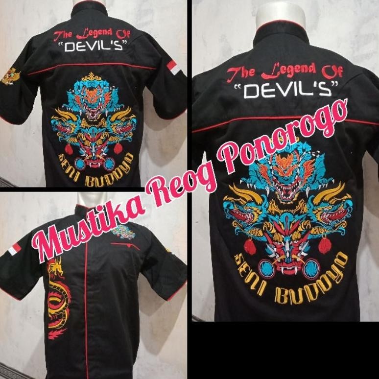 Dfg-88 Baju Bordir Devil. Baju Bordir. Baju Reog. Baju Jaranan. Baju Warok Termurah