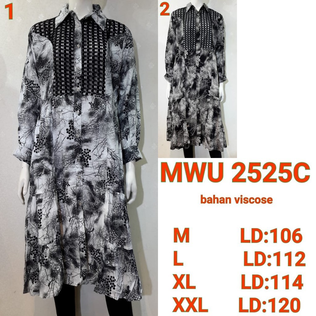 MWU Midi / Tunik Katun Rayon Wanita 2525 C