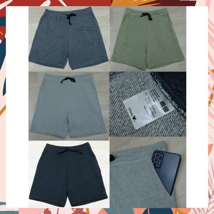 Celana Pendek Bahan Pria Uniqlo Branded Sisa Ekspor Original