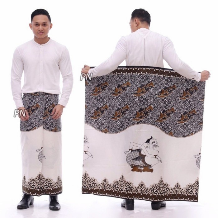 Sarung Batik Dewasa Sarung Batik Wayang Semar Peta Indonesia Putih