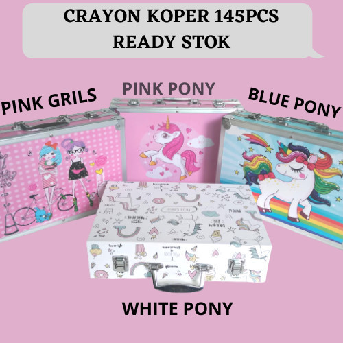 

Crayon Art Set / Koper Set Crayon Mewarnai Anak 145 Pcs