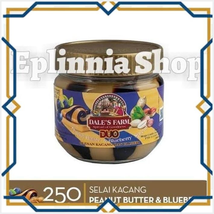 

[EPL] DALE'S FARM DUO PEANUT BUTTER & BLUEBERRY SPREAD 250 GR - SELAI