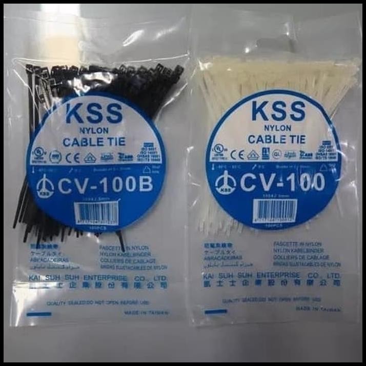 

TERBARU CABLE TIES KSS CV 100 / KABEL TIES KSS CV100 (HITAM/PUTIH) 100 PCS