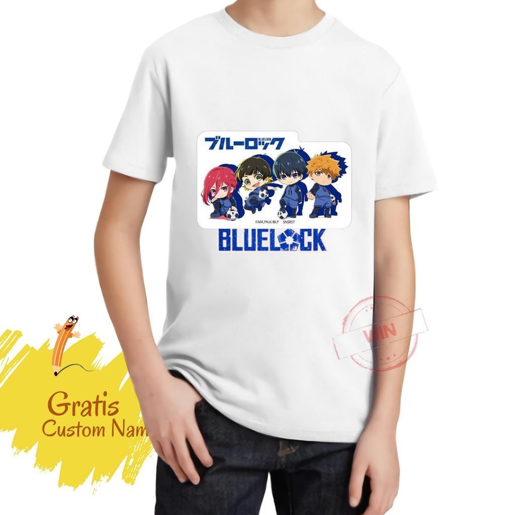 Baju Kaos Anak Anime Blue Lock / Baju Anime Blue Lock